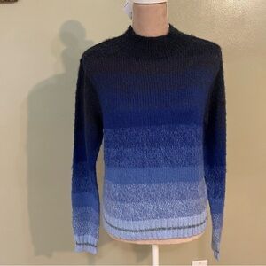 American Eagle Outfitters Womens Blue Eyelet Brushed Sweater Size M NWT